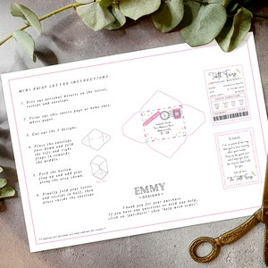 Printable Mini Tooth Fairy Set Pink with envelope, receipt and fairy letter, Instant Download and fully editable tooth fairy set image 5