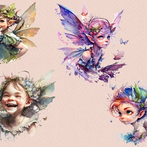 Cute Fairies Clipart Bundle, Fairy Png, Fairy Clipart, Sublimation PNG ...