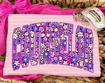 Counselor Png | School Counselor Png | Purple Floral Couselor Png | Trendy Back To School Graphic Design | Retro Teacher Appreciation Png