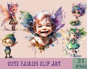 Cute Fairies Clipart Bundle, Fairy Png, Fairy Clipart, Sublimation PNG Printable, house png, PNG Bundle, png files, clipart bundle