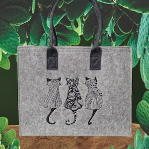 Filzshopper Katzen Cats Einkaufstasche