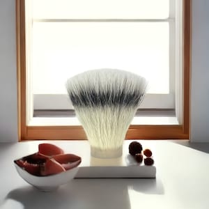 23mm Synthetic Knot Shaving Brush Knot Replacement Silvertip Synthetic Fan Shape Extra Dense Imitation Badger Wet Shave Brush