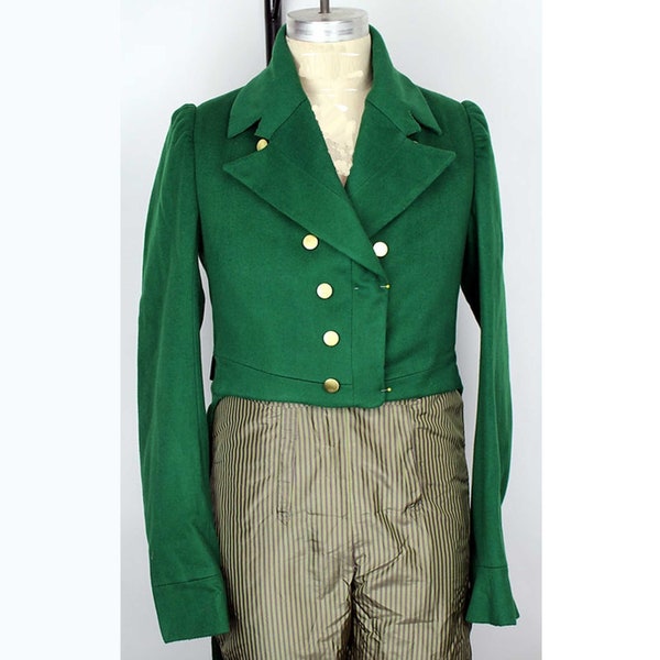 New Men's Green Wool Regency Tailcoat, Wedding Suit , Part wear Regency Theater Costume Worldwide Expedited Shipping Services Available