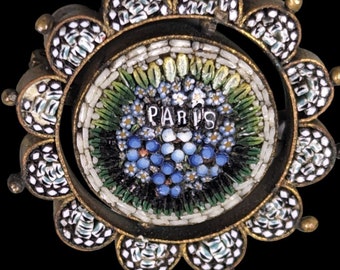 Vintage Micro Mosaic Brooch