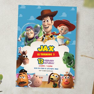 Toy Story Digital Invitation / Woody Party Invite / Buzz Birthday Card / Jessie Birthday Invitation / Cowboy Party Invitation / Kids Party