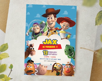 Toy Story Digital Invitation / Woody Party Invite / Buzz Birthday Card / Jessie Birthday Invitation / Cowboy Party Invitation / Kids Party