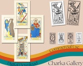 Oswald Wirth Tarot 1889 • Major Arcana Occult Clipart • Rosicrucian Kabbalah Cards • Transparent PNG & Color • Vintage Tattoo Flash