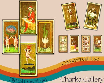 Visconti-sforza Tarot Card Deck, High-resolution Collage Sheets