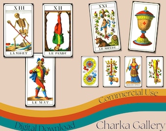 Restored Tarocco Piemontese Italian Tarot Deck Complete