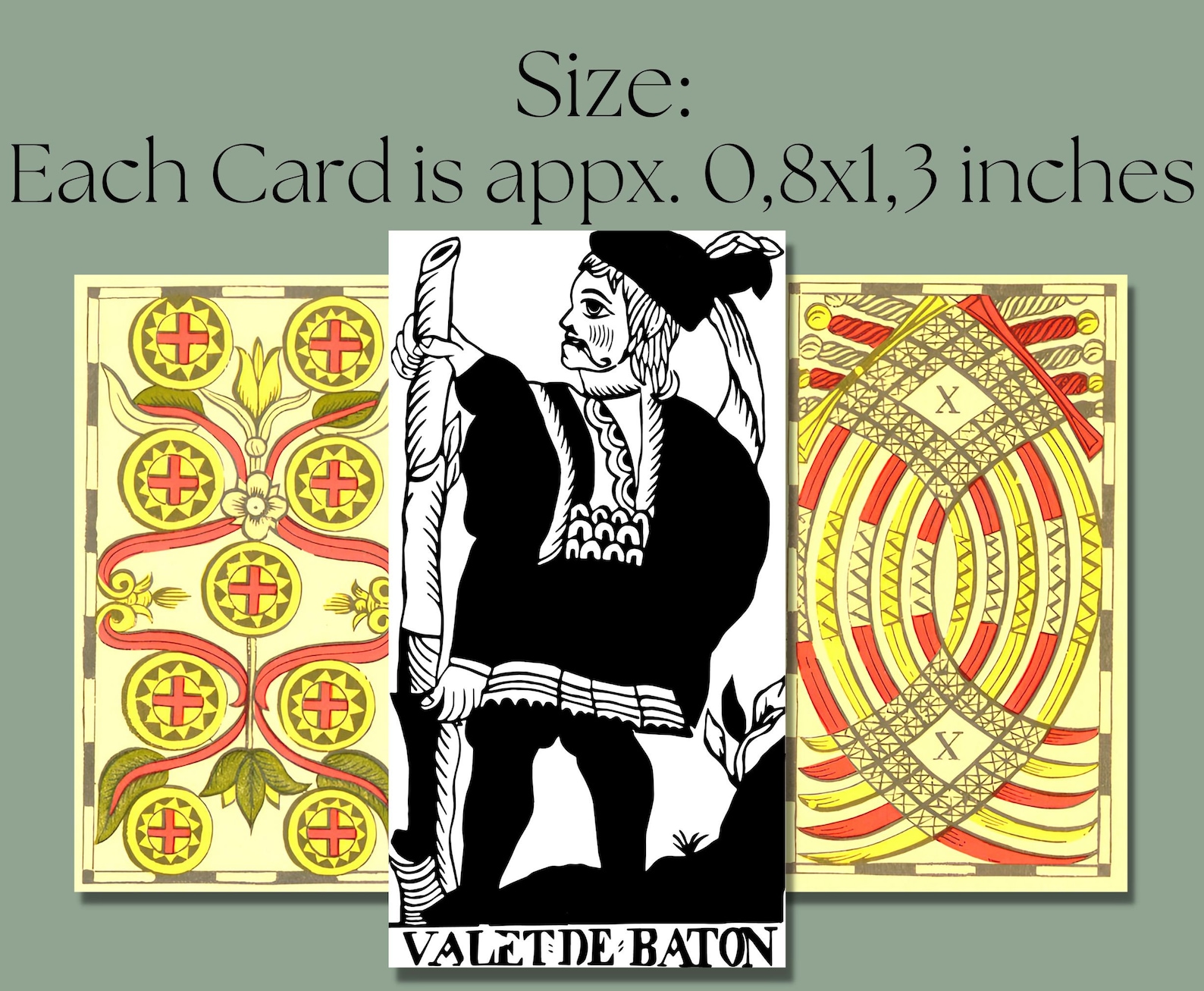 Printable Mini Tarot Card Deck Stickers, Black &amp; White and Color the ...