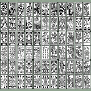 Printable "tarot of Marseilles" Black and White Tarot Card Deck, JPG &amp; PNG Formats (transparent ...