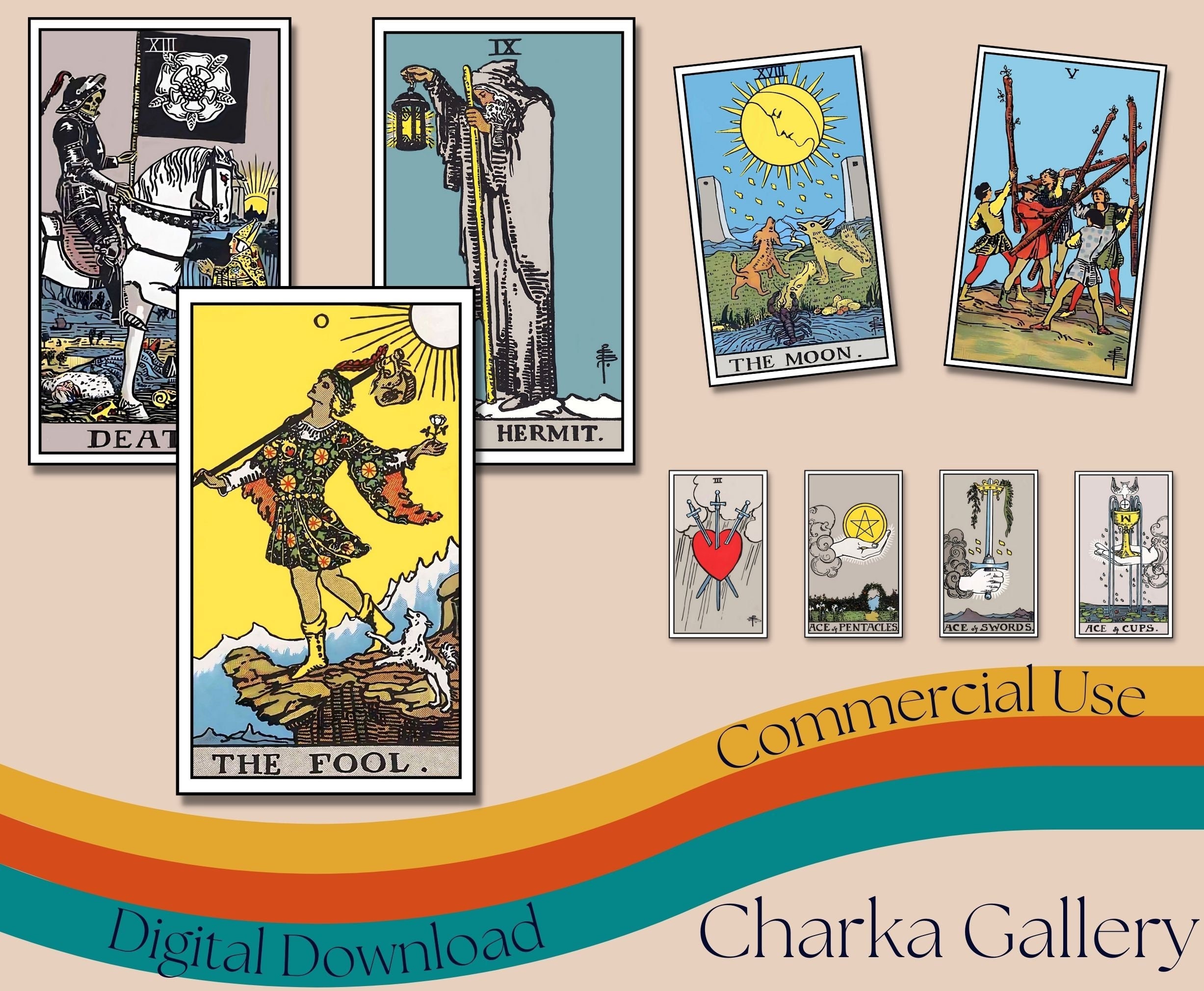 SKT 3″ x 5″ Tarot Stickers (Template Download)