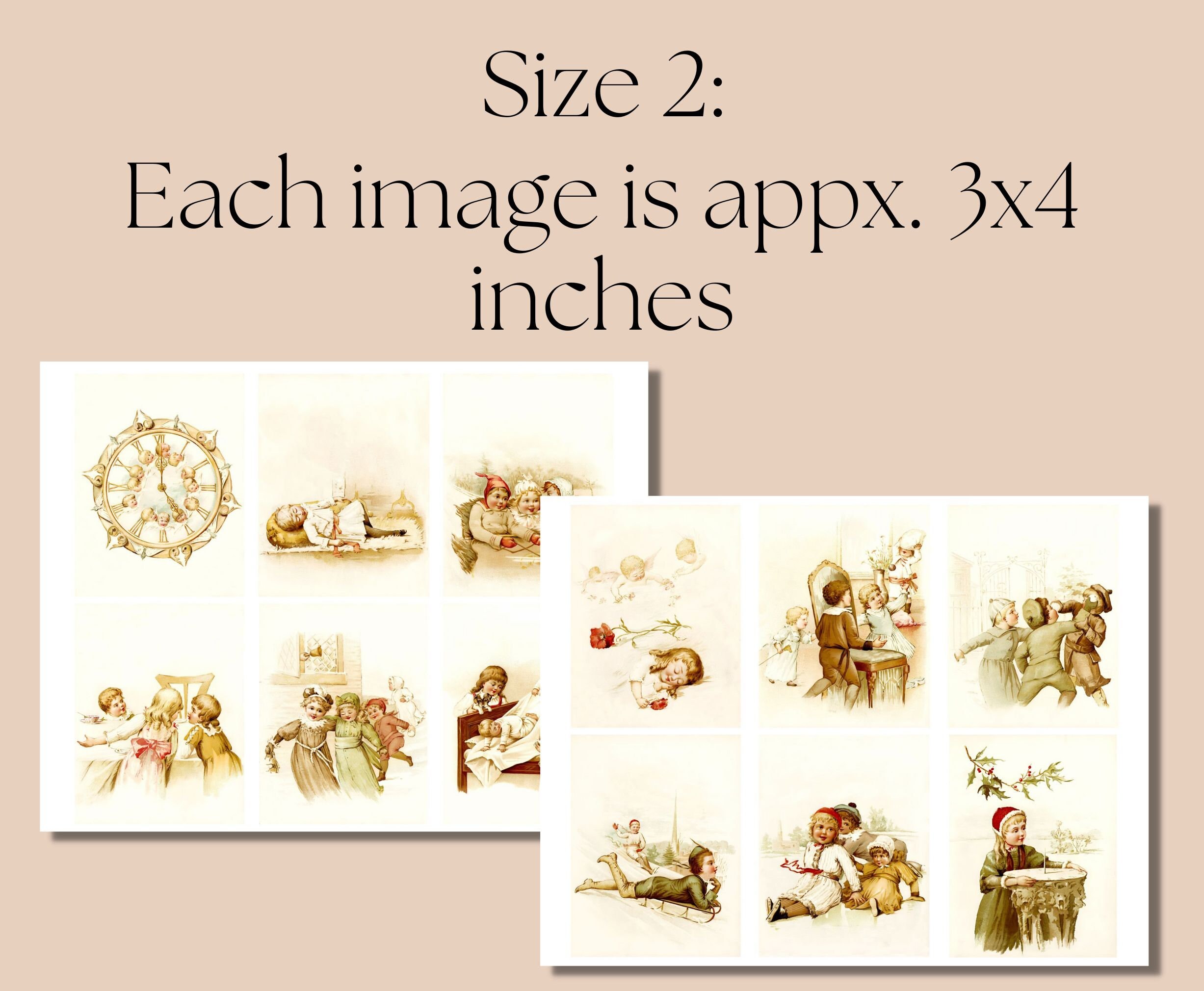 Printable Vintage Children Collage Sheets, Ephemera Kit, Vintage Kids ...