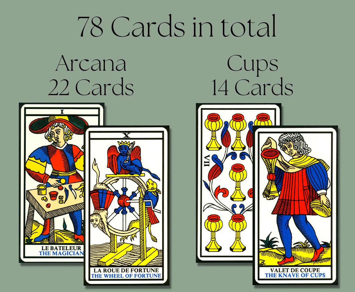 Printable tarot of Marseilles Tarot Card Deck, High Resolution Complete ...
