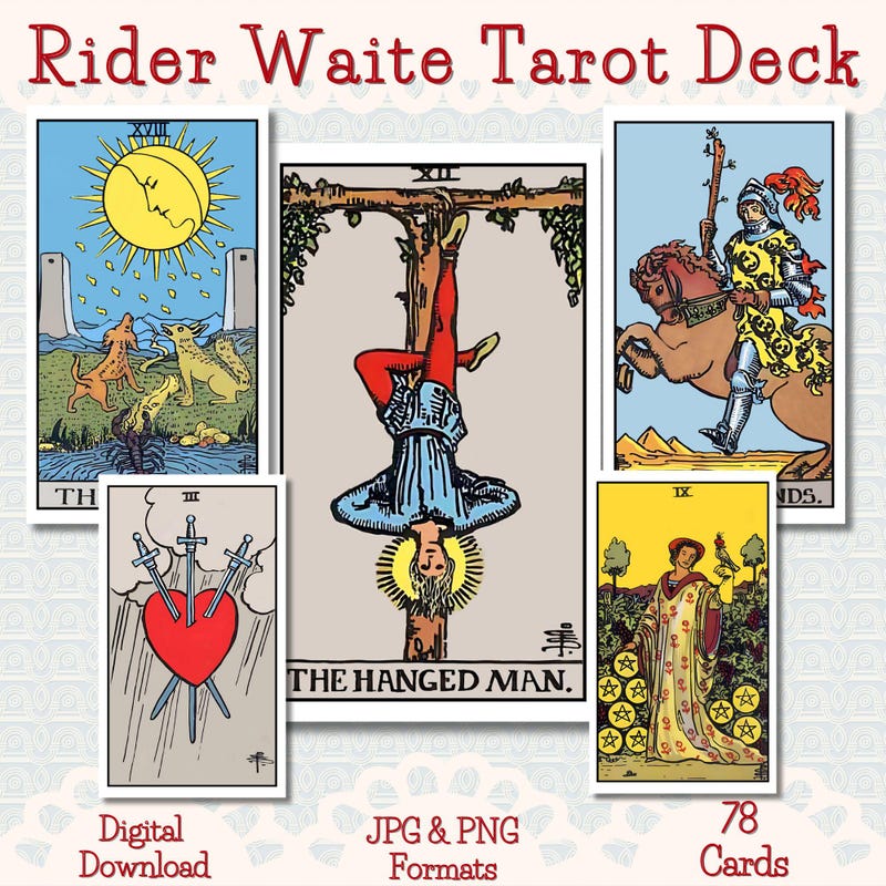 Star Rider Waite Classic Printable Tarot - Etsy