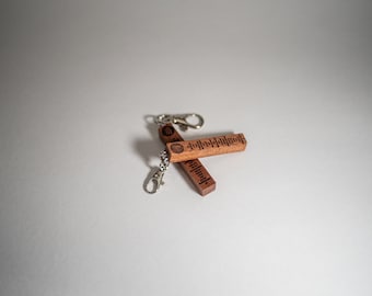 Custom Engraved Mahogany Spotify Code Keychain