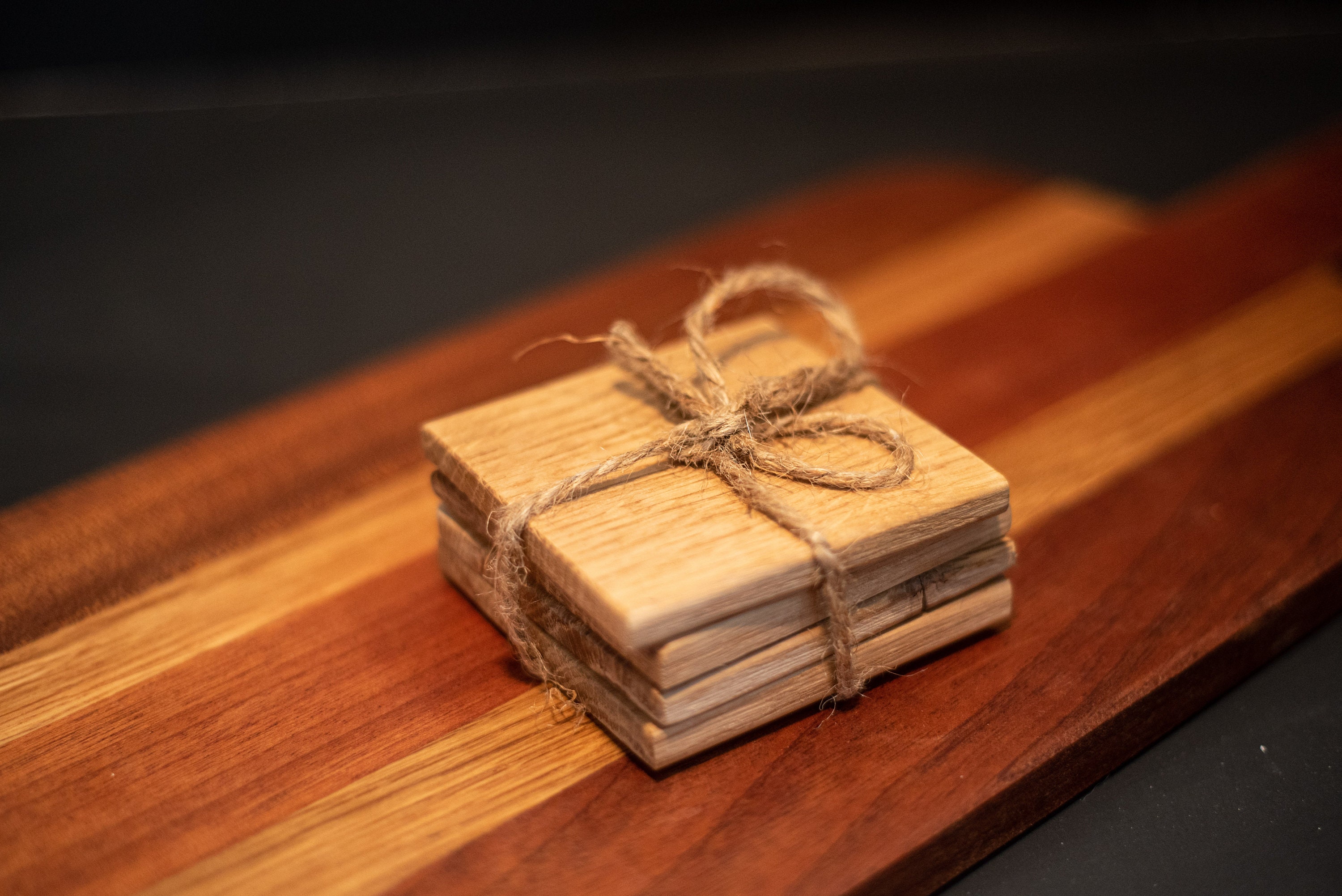 1-5 PCS Walnut Coasters with Holder Engraved Wooden Coasters