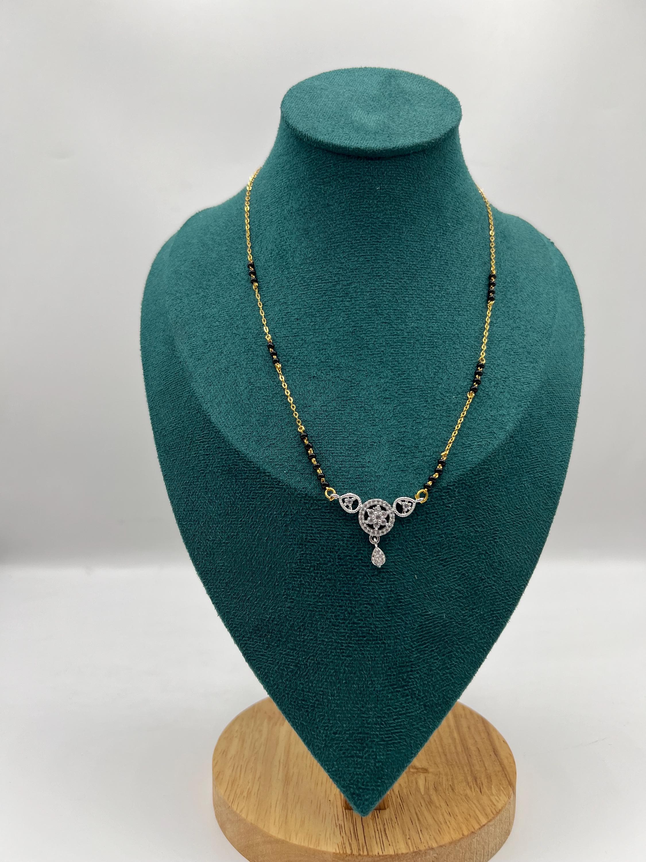 24k Gold Plated AD Stone Mangalsutra - Etsy