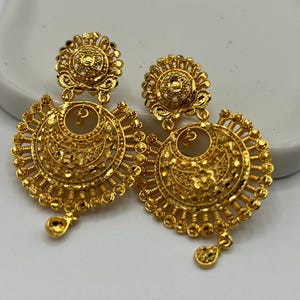 High quality Gold plated Jhumka earrings Nepali/Indian Earrings | traditional earrings