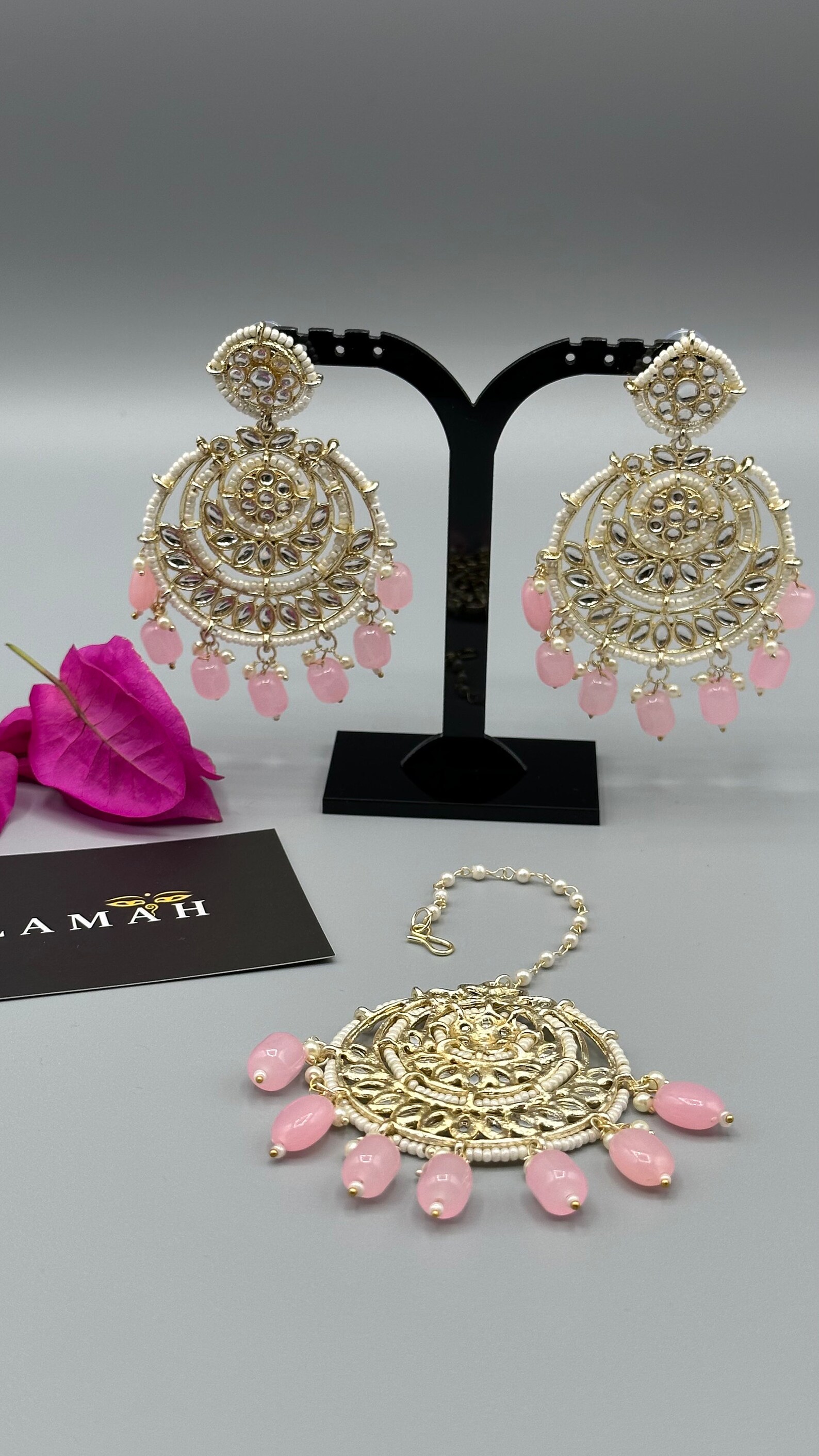 Asian Party Wear Gold Plated Kundan and Pearl Dangler Earrings With ...