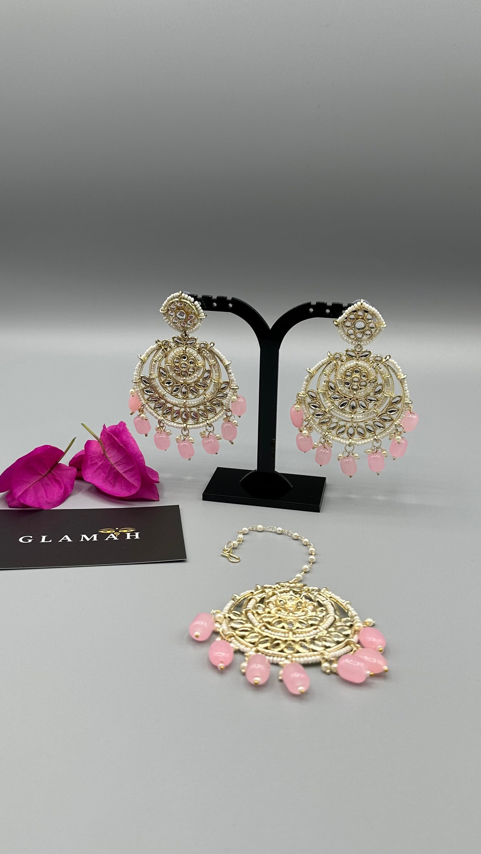 Asian Party Wear Gold Plated Kundan and Pearl Dangler Earrings With ...