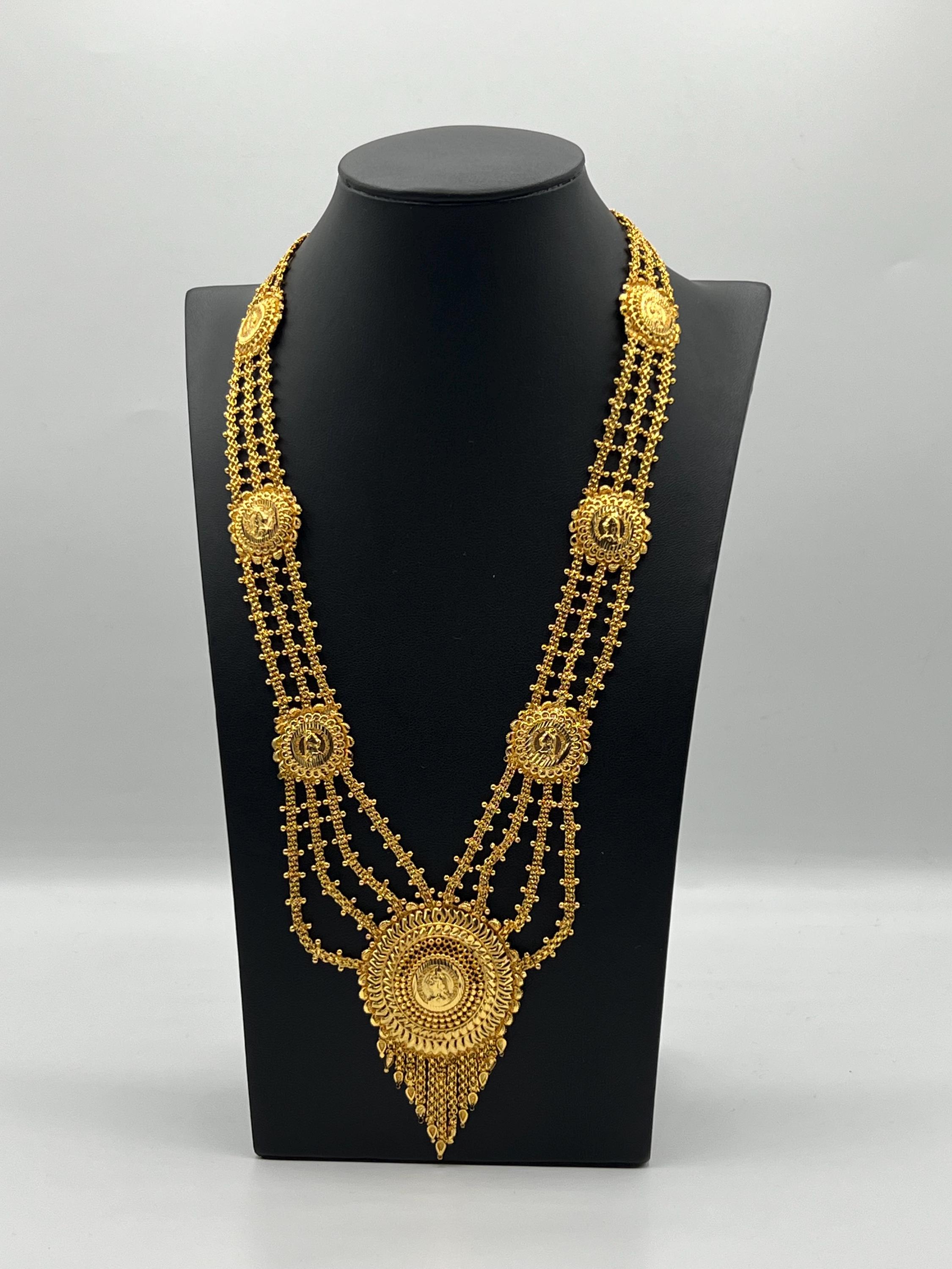 Gold Plated Coin Rani Haar with Influenced by Nepal Indian Pakistan