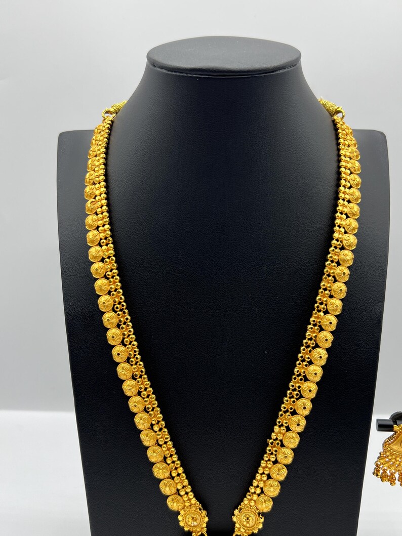 24k Gold Plated Rani Haar Set, Inspired by India, Pakistan, and Nepal ...