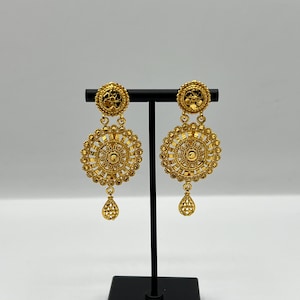 24k Gold plated Jhumka earrings Nepali/Indian Earrings