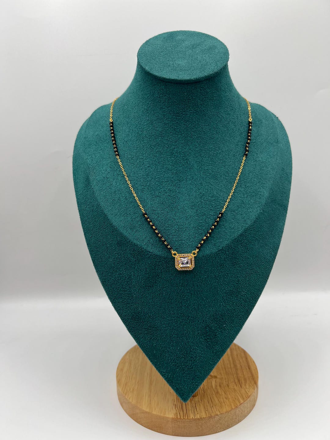 24k Gold Plated AD Stone Mangalsutra - Etsy