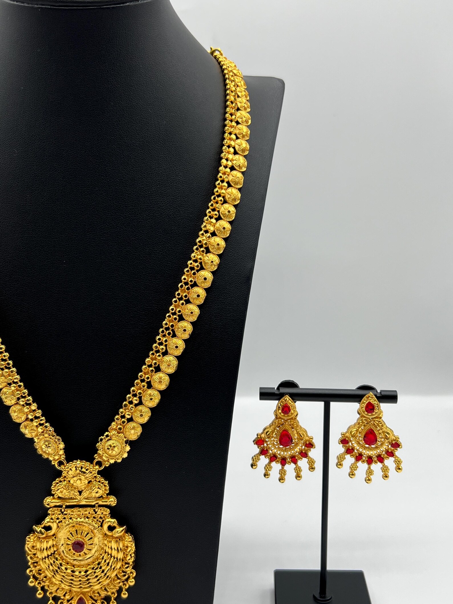 Rani Set 24ct Gold Plated Rani Haar Necklace Set | Indian Bridal Jewellery ...