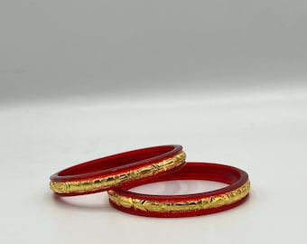 gold plated pola chura set of 2