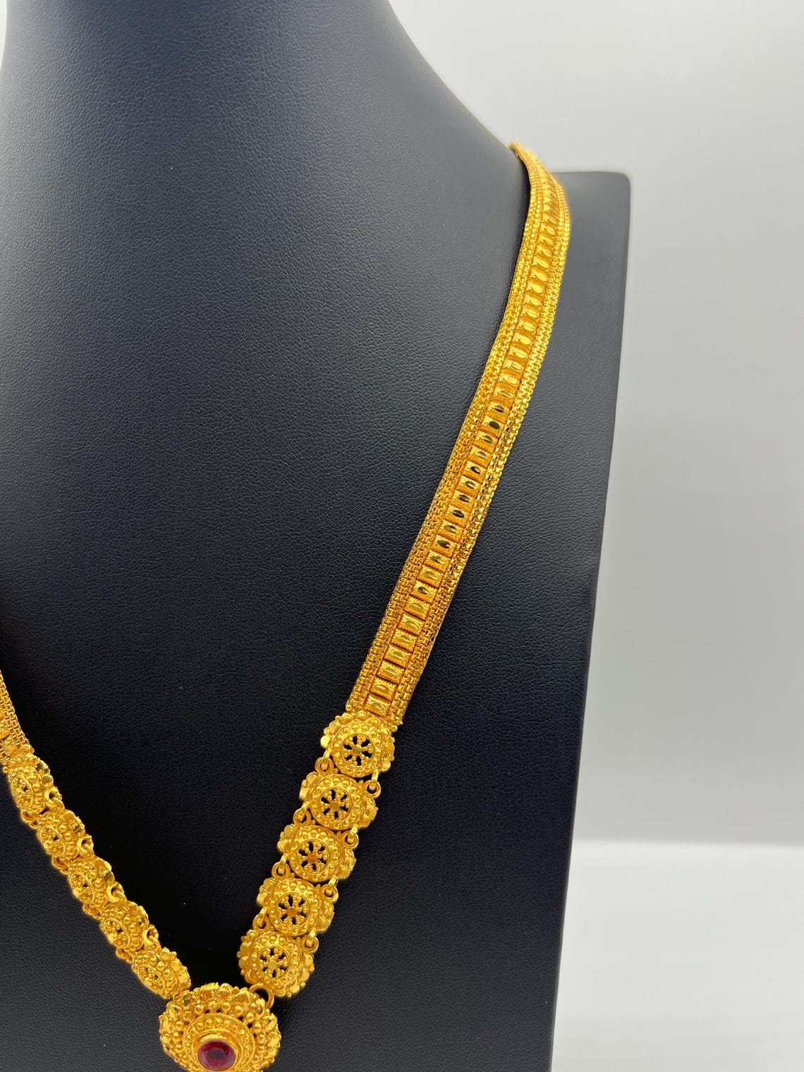 24k Gold Plated Rani Haar Set, Inspired by India, Pakistan, and Nepal ...