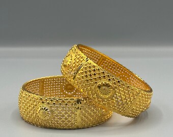 Gold-Plated Bangles, Inspired by Indian, Pakistani, and Nepali Jewellery