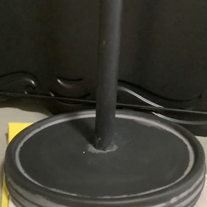 Black metal paper towel holder