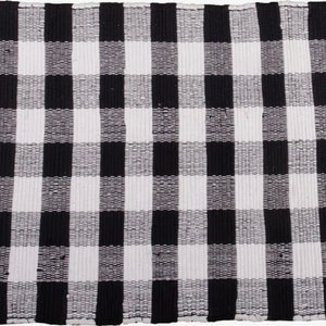 Black Buttermilk Buffalo Check rug