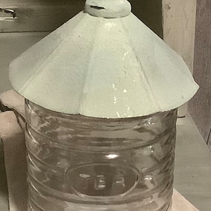 Glass vintage tea canister