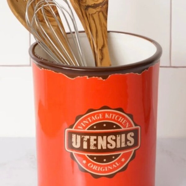 Utensil Crock Etsy