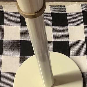 Farmhouse white metal paper towel holder