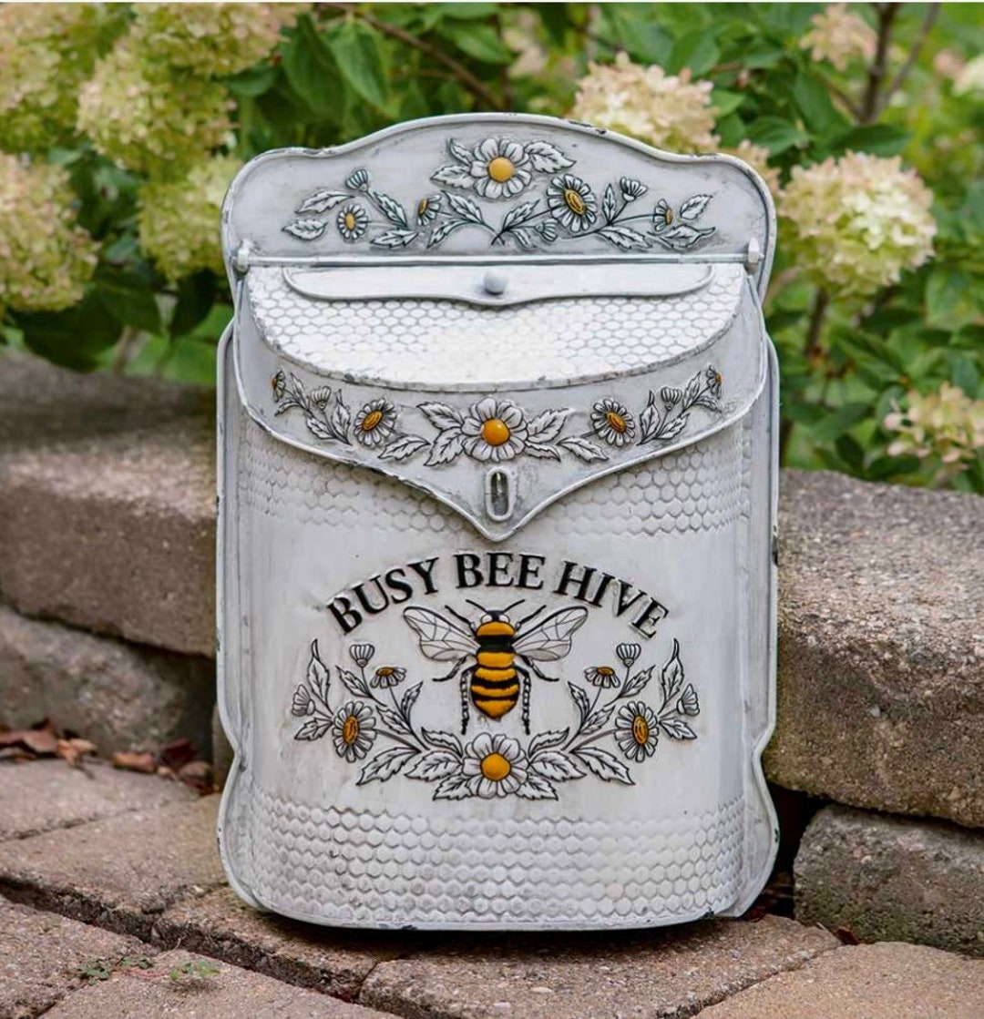 Rustic Distressed Bee Postbox - Etsy