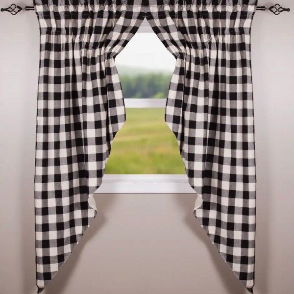 Buffalo Check Curtains Etsy
