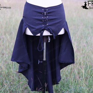 Ren Faire Underbust Corset Skirt, High Waisted Gothic Victorian Skirt, Renaissance Asymmetric Pleated Skirt, Vintage Cosplay Corset Skirt