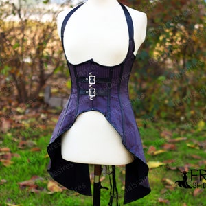 Renaissance Underbust Steampunk Corset, Ren Faire Cupless Pirate Corset, Plus Size Lace up Corset, Medieval Renaissance Viking Womens Vest