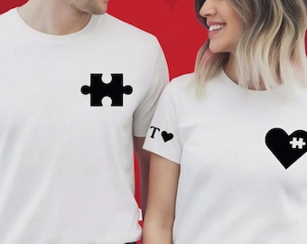 t-shirteria Coppia Grembiuli Innamorati [ NOMI Personalizzabili ] - Orsi - Bears - Divertente - Simpatica - Valentine Day - Lui Lei - Couples - Amore - Love You - Regali per Coppie