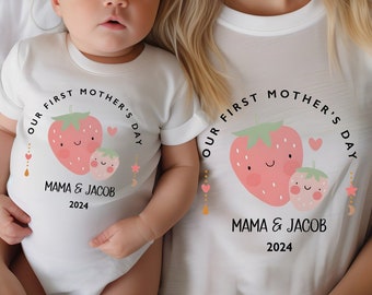 First Mother's Day Matching Shirt & Bodysuit: Personalized Mom Gift