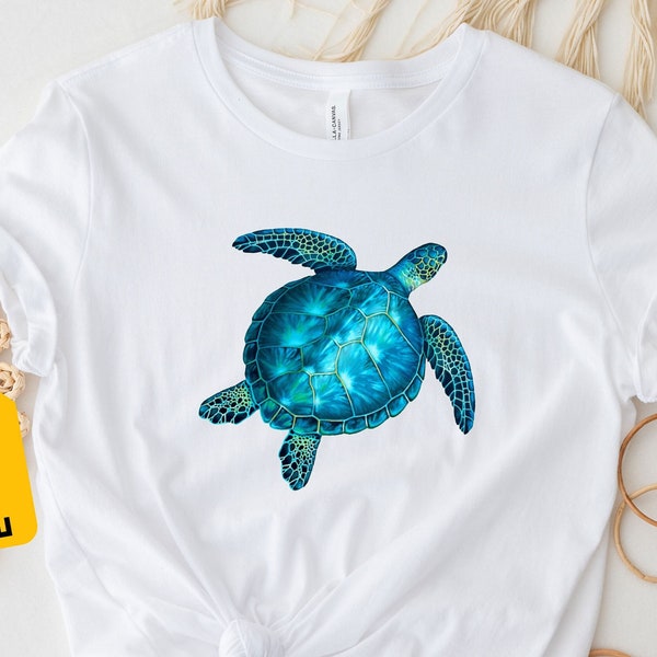 Blue Sea Turtle Shirt For Ocean Lovers Gift For Animal Lovers Cute Sea Turtle Shirt For Women For Men Cool Shirt For Animal Lover Gift Idea