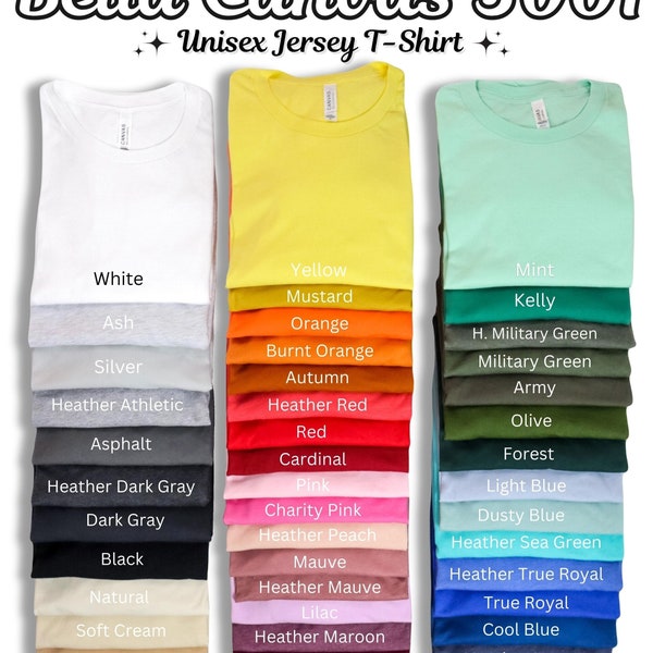 BLANK Bella Canvas 3001 Shirts - Soft Cotton Plain Shirt Toddler - Youth - Adult, 5XL Unisex shirt. 3001CV, 3001T, 3001Y Bella Canvas Shirt