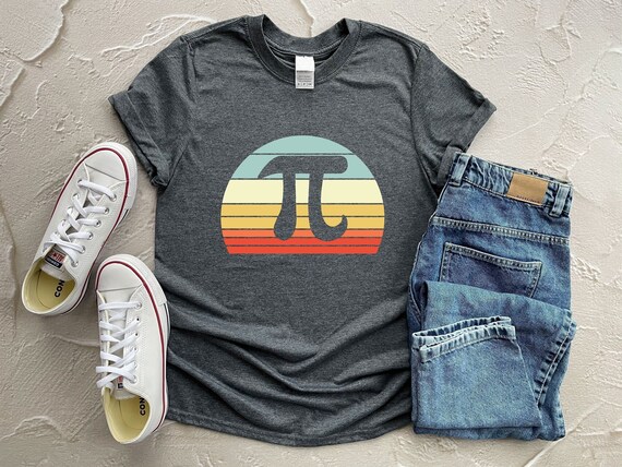 Happy Pi Day Shirt: Retro Sunset Math Teacher Tee