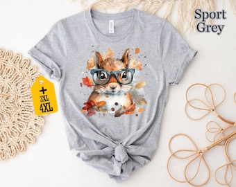 Squirrel With Glasses Shirt, Animal Shirt, Cute Squirrel Shirt, Gift For Animal Lover, Funny Squirrel Shirt, Cool Shirt, Animal Apparel
