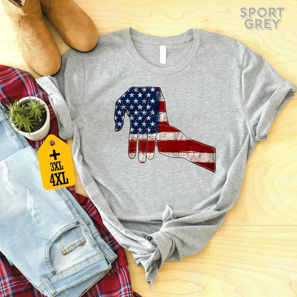 Father And Child Shirt, Father's Day Shirt, Best Dad Shirt, American Flag Shirt, Father And Child Hands Shirt, New Dad Gift, 4th Of July Tee