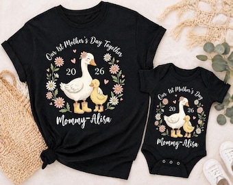 Matching Mom And Baby Shirts, First Mothers Day Matching Outfit, Mommy And Me Shirt Set, Personalized Mom Baby Outfit, Mothers Day Gift Set